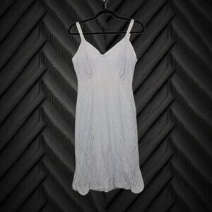 Vintage y2k Baby Blue Lace Nightgown Lingerie Slip Dress Tank